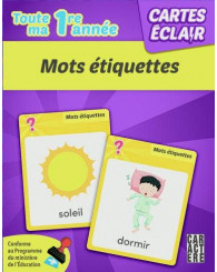 Cartes éclair - 1re année - Mots étiquettes