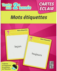 Cartes éclair - 2e année - Mots étiquettes