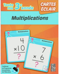Cartes éclair - 3e année - Multiplications