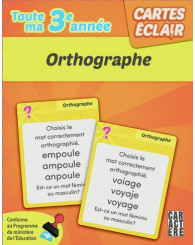Cartes éclair - 3e année - Orthographe
