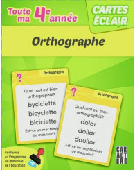 Cartes éclair - 4e année - Orthographe