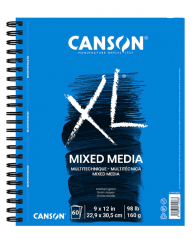 Cahier avec spiral multi-médias CANSON XL (9x12po.) 60f./120 pages