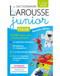 Dictionnaire Larousse junior format de POCHE (Français) 7-11 ans (couverture SOUPLE) - ISBN 9782036068940 (Disponible bientôt!...Réservez-le ici!)