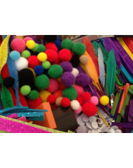 Ensemble de matériel de bricolage varié : matériel élaboré ET remis par l’enseignant en Arts plastiques en septembre (à réserver chez Ma Boutique Scolaire)