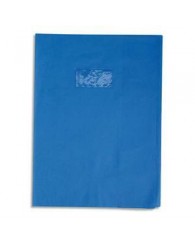 Protège-cahier 17x22cm - grain cuir - bleu Victoria (72002C)