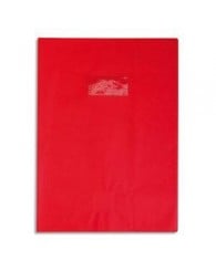 Protège-cahier 24x32cm - grain cuir - rouge groseille (72403C)