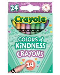 Crayons de cire (emballage de 24) (COLORS OF KINDNESS) CRAYOLA (no 52-1834)