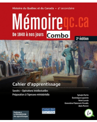 Mémoire.qc.ca - 2e cycle (4e secondaire) 2e édition - COMBO: Cahier d'apprentissage - version imprimée ET numérique + activités interactives - 1 an - ISBN 9782765071501