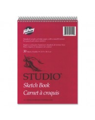 Carnet à croquis HILROY Studio @30f. blanches couverture rouge (9x12 po. / 22,9x30,5 cm) (no 41-511)