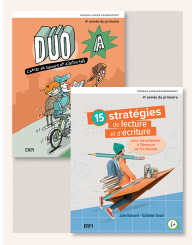 DUO 4e année - Cahiers A/B avec Les outils de DUO, Mon mini carnet, le fascicule 15 stratégies de lecture et d'écriture pour me préparer à l'épreuve de fin d'année et l'ensemble numérique - Élève (12 mois) - ISBN 9998202311011
