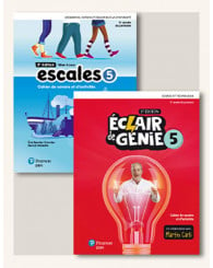 COMBO: Éclair de génie 5, 2e éd. ET Escales 5, 2e éd. mise à jour  - Cahiers + Ens. num. - ISBN 9782766150250 