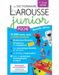 Dictionnaire Larousse junior format de POCHE (Français) 7-11 ans CE/CM (couverture souple) - ISBN 9782035985200 (anc.code 9782035972811 )
