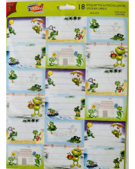Étiquettes d'identification autocollantes EUREKA @18 - GRENOUILLES