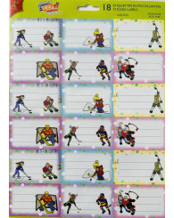 Étiquettes d'identification autocollantes EUREKA @18 - HOCKEY
