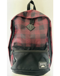 Sac à dos ROOTS - quadrillé noir/rouge (Jusqu'à épuisement des stocks!)