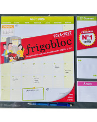 Calendrier mensuel magnétique FRIGOBLOC Blueline 2026-2027