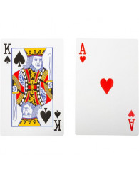 Jeu de cartes (boîtier de carton bleu ou rouge)