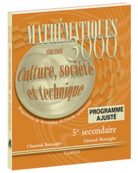 Mathématiques 3000 - secondaire 5 - CST - programme ajusté - ISBN 9782760175457