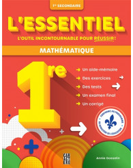 L'essentiel - secondaire 1 - mathématique - ISBN 9782897428853