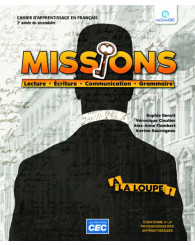 Missions 2e secondaire - Cahier d'apprentissage (incluant le code grammatical, le fascicule de préparation à l'épreuve ministérielle et les exercices interactifs) (no 221413) - ISBN 9782766208326