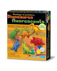 Moulage et Peinture Dinosaures fluorescents -4M (P3514F)