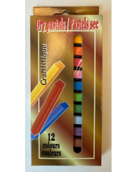 Pastel sec couleurs brillantes (12 couleurs) - Craftistique