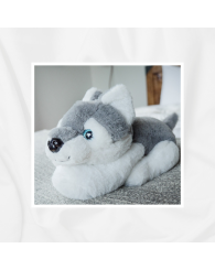 Peluche lourde sensorielle réconfortante - BASTIEN le husky 4 lbs - PELUCHES & COMPAGNIE