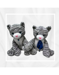 Peluche lourde sensorielle réconfortante - PIXEL le chat assis 5 lbs - PELUCHES & COMPAGNIE