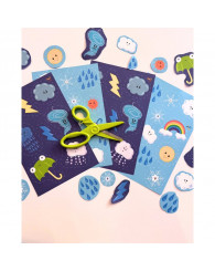 Papier artisanal sur la météo - Paquet de 80 feuilles (no R15405)