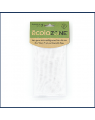 Ensemble de 3 sacs extensibles pour fruits/légumes BLANC - écolozone - Au fil des saisons