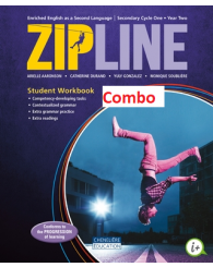 Zipline - Cycle one (Year two) COMBO: Print AND digital student workbook + interactives workshops (couverture mauve) (anc.code 9998201510231) - ISBN 9782765074281 
