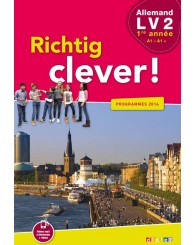 Richtig clever 5e LV2, 1re année A1/A1+, allemand, livre, Didier 2016 - ISBN 9782278083442