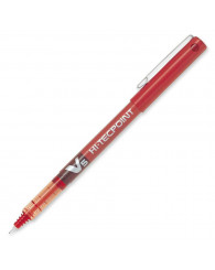 Stylo à bille roulante Hi-techpoint V5, ultra-fin ROUGE (no BXV5-RD)