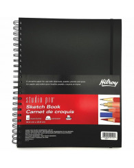 Carnet de croquis HILROY Studio Pro @75f. blanches, couverture en poly (9x12 po.) (no 41-500 ou no 540036)
