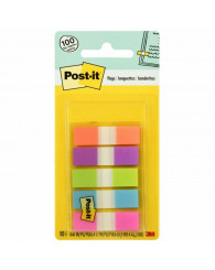 Languettes autoadhésives Post-it (emballage de 100) (5 couleurs vives) (no 683-5CB2)