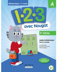 1-2-3 avec Nougat-1re année-Cahiers d'apprentissages A/B, 2e édition − Version imprimée + aide-mémoire + activités interactives 1 an - ISBN 9998201810096