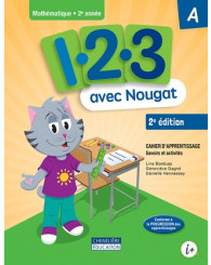 1-2-3 avec Nougat-2e année-Cahiers d'apprentissages A/B, 2e édition − Version imprimée + aide-mémoire + activités interactives 1 an - ISBN 9998201810119