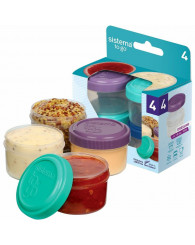 Ensemble à 4 contenants pour condiments Sistema To go (35 ml chacun) 