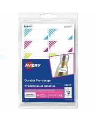 Étiquettes autocollantes permanentes @36 (prédéfinies et durables) (1-¾'' x ¾") AVERY (no 20279)