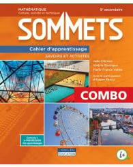 Sommets Sec. 5 (CST) COMBO: Cahier d'apprentissage version imprimée ET version numérique + act. int.- ISBN 9782765060871
