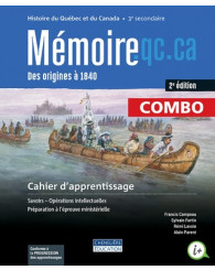Mémoire.qc.ca - 2e cycle (3e secondaire) 2e édition - COMBO: Cahier d'apprentissage - version imprimée ET numérique + activités interactives - 1 an - ISBN 9782765071457