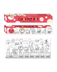 Rouleau de papier à colorier (31cmx355cm) - thème train festif (290004)