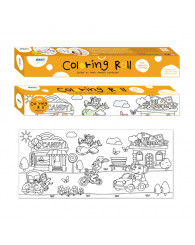Rouleau de papier à colorier (31cmx355cm) - thème véhicules (290005)
