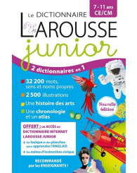 Dictionnaire Larousse Junior, 7-11 ans (couverture rigide) - ISBN 9782036068544 (Disponible bientôt!)