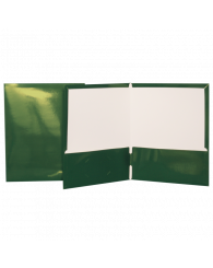 Portfolio (2 pochettes) en carton laminé GÉO - VERT FONCÉ (34400DGN)