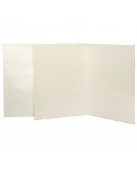 Port-folio (avec 2 pochettes intérieures) en carton laminé GÉO - BLANC (34400WH)