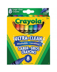 Crayons de cire lavable LARGE @8 CRAYOLA (no 52-3280)