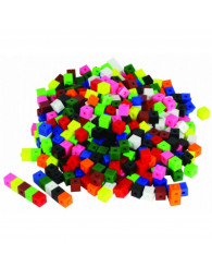 1000 cubes emboitables de 1 cm dans un contenant de plastique refermable (centicubes) - coul. ass. (no 48180)