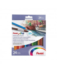 Crayons pour AQUARELLE (emballage de 24) PENTEL (no CB9-24U)