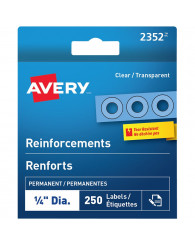Renforts autoadhésifs transparents @250 AVERY (no 2352) (ancien code 32203)